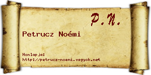 Petrucz Noémi névjegykártya